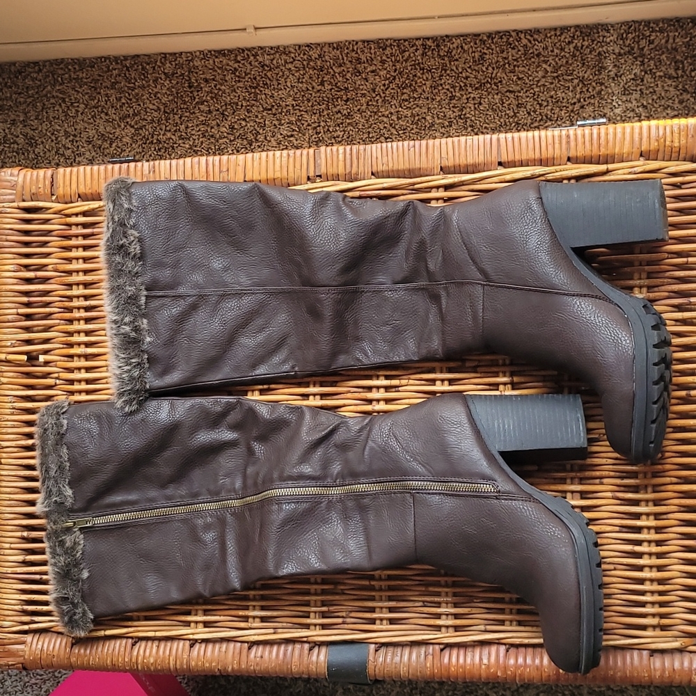 Knee High Faux Fur Boots